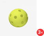 Floorball Ball Unihoc Ball Crater neon yellow 3 pcs - Florbalový míček