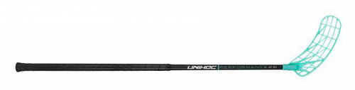 Unihoc Unilite Performance 28 black/turq 100 cm R-24 - Floorball Stick - Main image