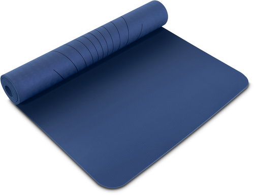Spokey Mandala yoga mat, 183 × 61 × 0.4cm, navy - Exercise Mat - Main image