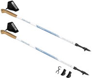 Spokey Rubble 2-dielne, bielo-modré - Nordic walking palice