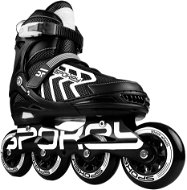Spokey Khan, black and white, size 31-34 EU / 200-220 mm - Roller Skates