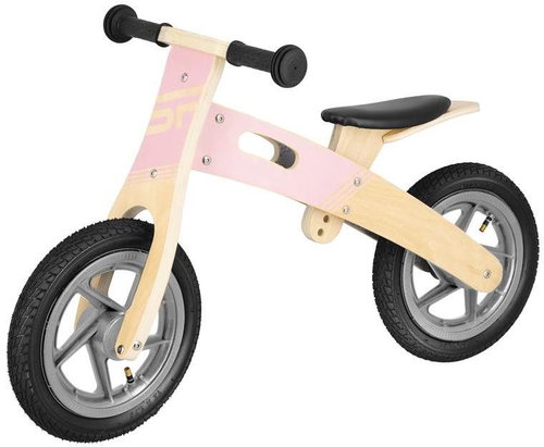 Spokey WOOD RIDE DUO Wooden children's 2-in-1 bouncer, pink - Balance Bike - Main image