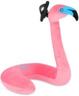 Nyakpárna utazáshoz Spokey Serpente gyermek utazópárna flamingó alakban, telefontartóval - Cestovní polštářek