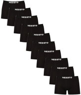 NEDETO 10PACK pánské boxerky černé (10NDTB001-brand) 3XL - Boxer Briefs