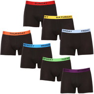 NEDETO 7PACK men's boxer shorts black (7NB001-week) 3XL - Boxer Briefs