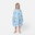 Palms Quick-drying baby towel with hood and fastening, 70 × 175 cm, blue