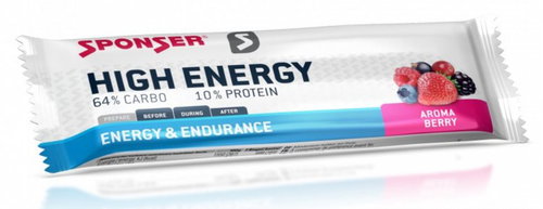 Sponser High energy, 45g, Berry - Energetická tyčinka - Hlavní obrázek