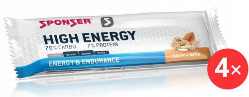 Sponser High energy, 4 x 45g, Salty Nuts  - Energetická tyčinka - Hlavní obrázek