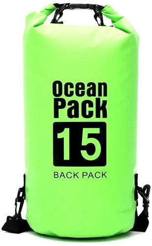 Surtep Waterproof Ocean shoulder bag 15 l, green - Waterproof Bag - Main image