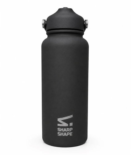 Sharp Shape Láhev s brčkem černá - Drinking Bottle - Main image