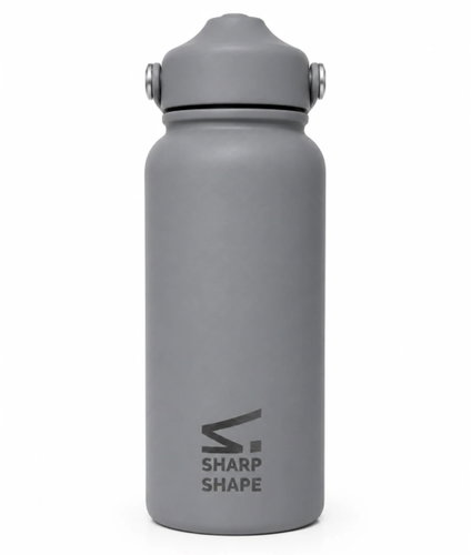 Sharp Shape Láhev s brčkem šedá - Drinking Bottle - Main image