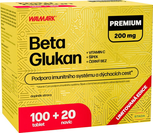 Walmark Beta Glucan Premium 200 mg 100+20 tablets - Beta-glucan - Main image