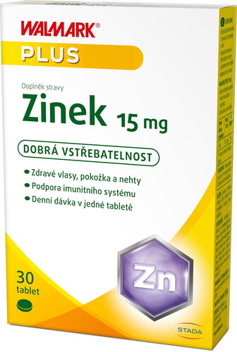 Walmark Zinc 15 mg 30 tablets - Zinc - Main image