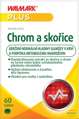 Walmark Chromium and Cinnamon 60 tablets - Dietary Supplement - Main image