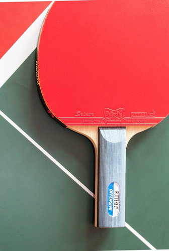 Butterfly Offensive New + Sriver L, Straight - Table Tennis Paddle - Main image