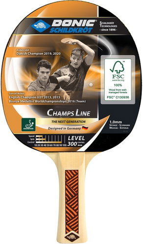 Donic Young Champs 300, Concave (FL) - Table Tennis Paddle - Main image