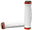 White/red handlebar grips