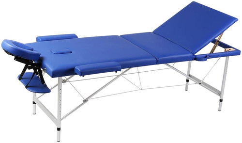 Shumee Blue Folding Massage Table with 3 Zones and Aluminum Frame - Massage Table - Main image