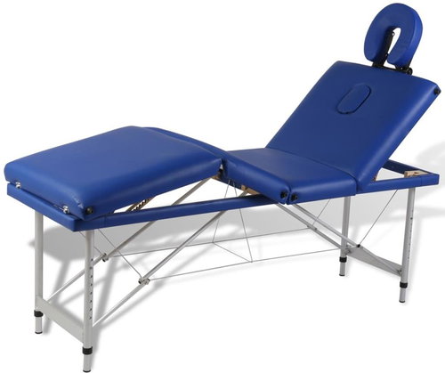 Shumee Blue Folding Massage Table with 4 Zones and Aluminum Frame - Massage Table - Main image
