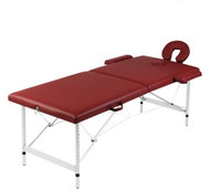 Shumee Red Folding Massage Table 2 Zones Aluminum - Massage Table