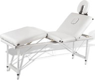 Shumee Cream White Folding Massage Table with 4 Zones and Aluminum Frame - Massage Table