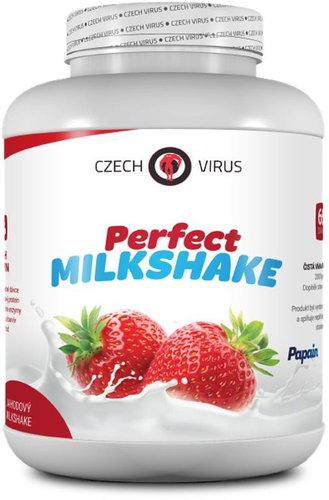 Czech Virus Perfect Milkshake 2000 g, strawberry milkshake - Protein - Main image