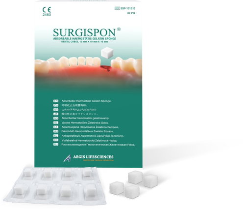 Surgispon Cubes 1 × 1 × 1 cm 32pcs - Medical Device - Main image