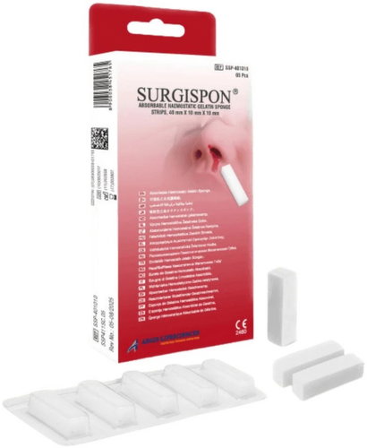 Surgispon Nasal Strips 40 × 10 × 10mm 5pcs - Medical Device - Main image