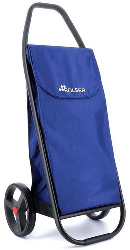 Rolser Com MF 8 Black Tube trolley bag, blue - Shopping Trolley - Main image