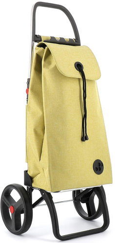 Rolser I-Max Tweed 2 Logic RSG with large wheels, yellow - Shopping Trolley - Main image