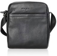 Bugatti Corso leather shoulder bag Black - Shoulder Bag
