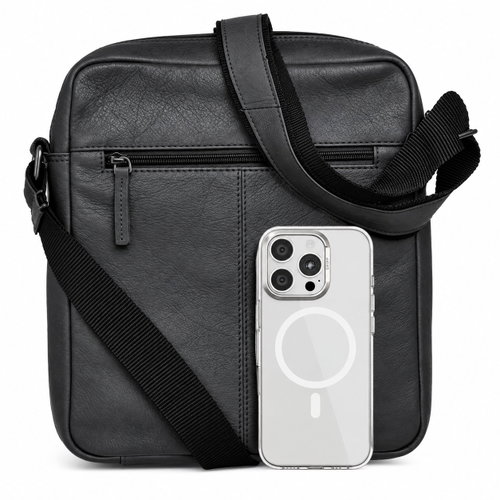 LederArt Leather shoulder bag black - Shoulder Bag - Main image