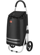 NILS NC4304 40 l černá se sedátkem - Nákupní taška na kolečkách