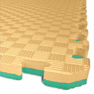 EL-GA TATAMI PUZZLE Mat - Two-Colour - 50 × 50 × 2.0cm Fitness Mat Beige - Green - Tatami