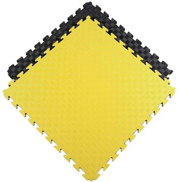 Tatami Puzzle podložka oboustranná, 100 × 100 × 3 cm, žlutomodrá