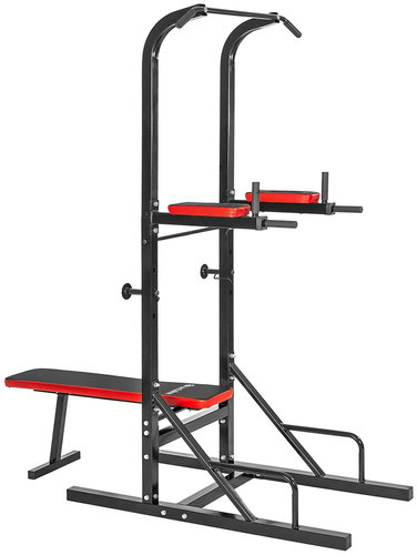 Tectake Reeves Multifunctional Fitness Tower 180 × 95 × 210 cm - black - Multi Gym - Main image