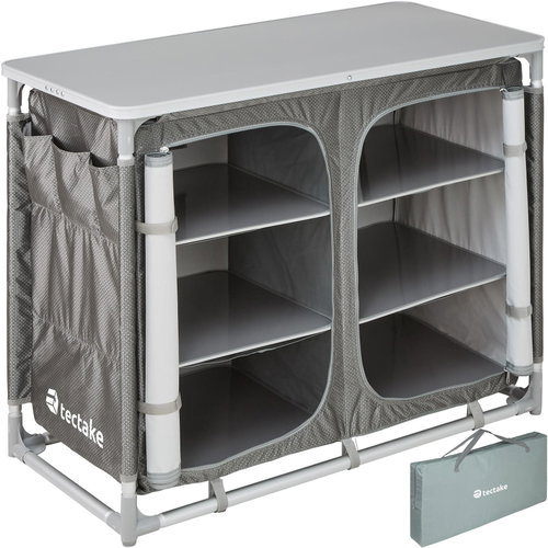 Camping kitchen 97 × 47,5 × 78 cm grey - Camping Set - Main image