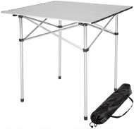 Kempingový stôl Kempingový stolík hliníkový skladací 70 × 70 × 70 cm sivý - Kempingový stůl