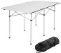 Kempingový stolík hliníkový skladací 140 × 70 × 70 cm sivý - Kempingový stôl