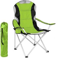 Kempingová stolička čalúnená zelená - Kempingové kreslo