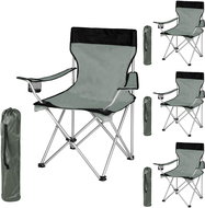 4 Camping chairs grey - Camping Armchair