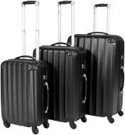 Súprava 3 pevných cestovných kufrov čierna - Sada kufrov