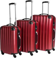 Sada 3 pevných cestovních kufrů červená - Case Set