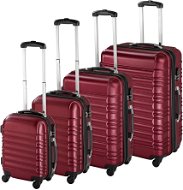 Skořepinové cestovní kufry sada 4 ks vínové - Case Set