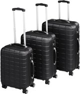 3 Cestovní kufry na kolečkách černé - Case Set