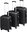Cases on wheels black