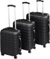 Súprava 3 cestovných kufrov na kolieskach čierne - Sada kufrov