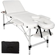 Skládací masážní lehátko 3 zóny bílé - Massage Table