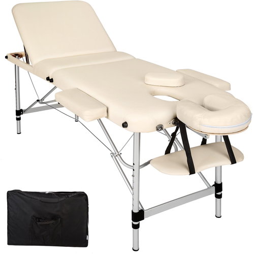 Folding massage couch 3 zones beige - Massage Table - Main image