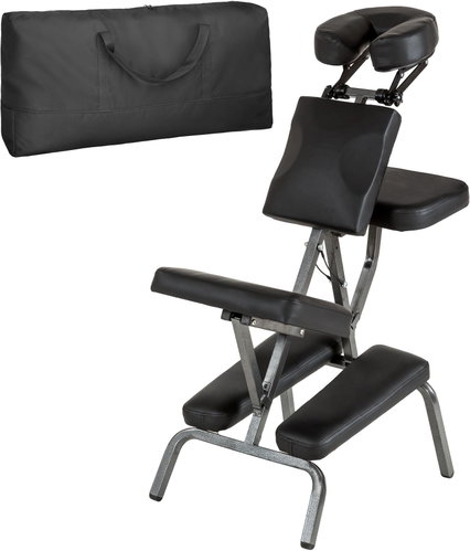 Synthetic leather massage chair black - Massage Chair - Main image